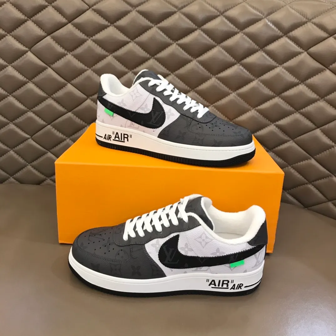 Men's shoes 💰p420 "*OUIS *UITTO*" x OFF-WHITE x Nike tripartite collaboration! Trendy and cool men's casual sports shoes with unrivaled color matching. The design idea basically continues the style of THE TEN. The Swoosh line and tongue label have a very familiar visual effect and are both fashionable and trendy! A must-have for fashionistas! The effect on your feet is absolutely stunning! (The original drawer packaging accessories are complete) Code number 38-45